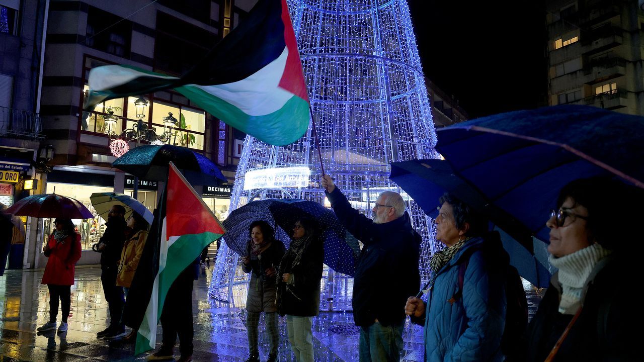 Concentración a favor de la paz en Palestina