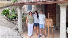 Patricia con sus suegros, Delfina y Andr�s, que la conocen desde hace 26 a�os.