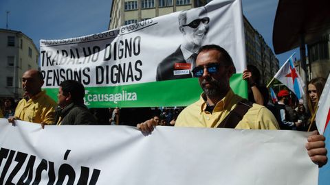 Dia del Trabajo. Manifestacin por el 1 de Mayo en Santiago