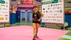Luc�a L�pez, en la llegada de Os 100 do Barbanza del 2023.