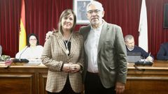 La concejala Mara Reigosa junto al alcalde, Miguel Fernndez, el da de su toma de posesin, el pasado mes de octubre