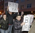 Los vecinos llevan a�os reclamando el bus en Meicende. 