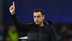 Xavi Hern�ndez durante su etapa como entrenador del Barcelona
