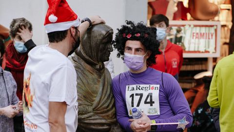 Carreras de San Silvestre en Ourense.La capital ourensana disfrut del ambiente festivo de su particular prueba de fin de ao