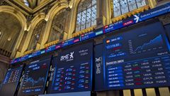 Valores del pasado viernes en la Bolsa espa�ola, con el Ibex35 rozando los 17.200 puntos