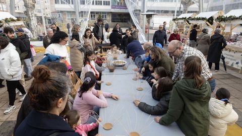 Buen ambiente y mucha participación en los obradoiros matutinos de la feira