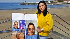Lupe, con fotos del estado en el que qued� su hijo, que ahora pr�cticamente no sale de casa.