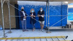 Padrevecchi, Pizcueta y Rodr�guez, en la presentaci�n del mural