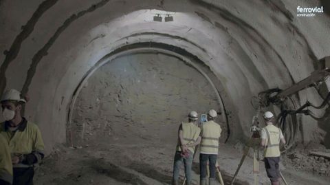 Ese es el aspecto que presentaba el frente de la excavacin antes de que el pasado 29 de febrero se encontrasen las dos galeras, la norte y la sur