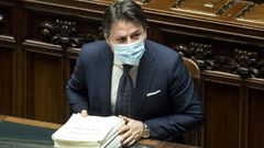 Conte, durante la sesi�n del domingo en la C�mra de Diputados