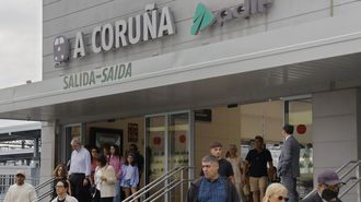 Salida de la estaci�n de tren de A Coru�a