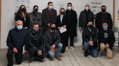 Inauguraci�n de la exposici�n de proyectos, abierta en el mercado municipal de As Pontes