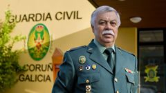 Antonio G�mez Freire, este viernes en la sede de la Guardia Civil de Tr�fico en Perillo (Oleiros).
