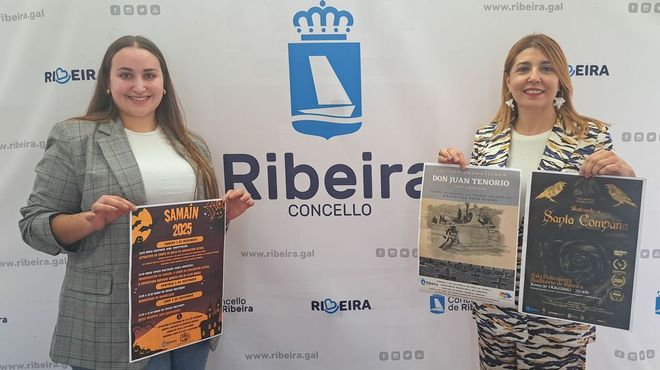 Carmen Pego, de Alfaia, y Ana Barreiro, concejala de Cultura