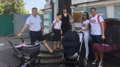 Fotograf�a facilitada por una de las familias espa�olas en Kiev 