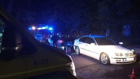 Accidente ocurrido en la noche del martes en Padrón, en una pista próxima a la N-550.