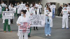 Manifestaci�n en el HULA contra la precariedad laboral