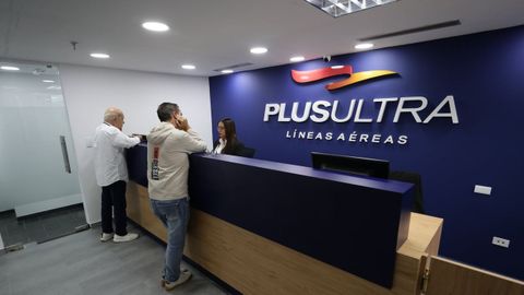 Mostrador de la aerol�nea PlusUltra en Caracas, en noviembre del 2025