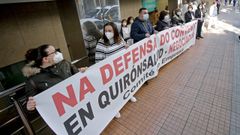 Protesta del comit� de Quironsalud Miguel Dom�nguez, en marzo del 2021
