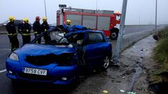 Accidente en la tercera ronda