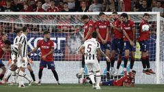 El canterano del Celta Hugo Sotelo, cedido en el Levante, este lunes frente al Osasuna, rival de los vigueses de este jueves en el partido aplazado de la primera jornada.