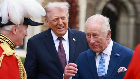 El rey Carlos III y Donald Trump en el castillo de Windsor