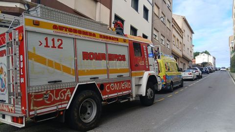 Los bomberos de Ribeira tambi�n fueron movilizados por el 112.