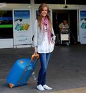 Luc�a, ex Miss A Coru�a, regres� a la ciudad para desfilar