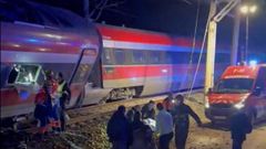 Uno de los trenes accidentados en Adamuz