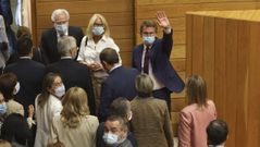 Feijoo, tras ser proclamado presidente por el Parlamento de Galicia