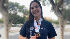 Desiree Rivadulla, en la imagen con la medalla conseguida en el nacional, ser� la representante en la categor�a absoluta.