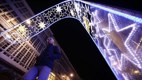 Encendido del alumbrado navide�o en A Coru�a