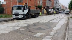 La calle Celso Emilio Ferreiro es una de las zonas en las que se realizan las obras de mejora