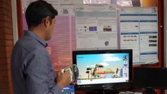 Uno de los videojuegos creados por la UC3M para mejorar la rehabilitacin en manos y muecas.