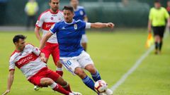 Sa�l Berj�n en el Real Oviedo-Sanse del verano pasado