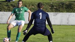 David Ben, a piques de definir un man a man nun partido do pasado curso na Marosa.