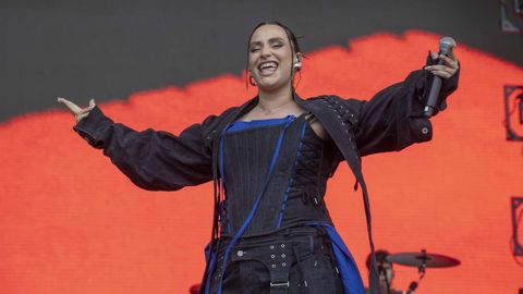 Lia Kali durante una actuaci�n en O Son do Cami�o