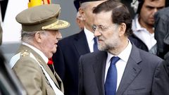 Tensa conversacin entre el rey y Rajoy