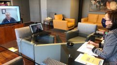 Reuni�n telem�tica de la conselleira de Medio Ambiente y el alcalde de Xunqueira de Amb�a