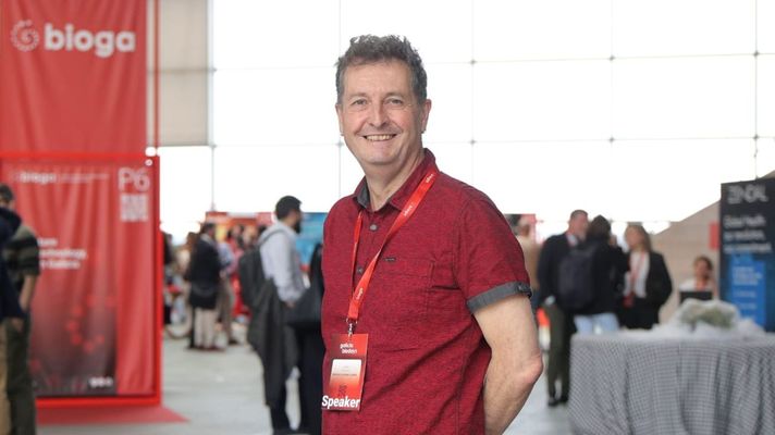 El investigador Javier Campi&oacute;n, hace unos d&iacute;as en Vigo, durante el Galicia Biodays