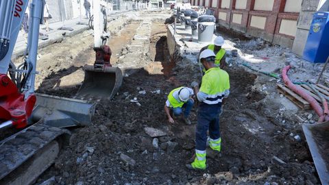 Obras de peatonalizaci�n en Quiroga Ballesteros