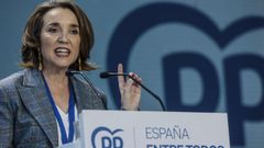 Gamarra durante la Intermunicipal del PP en Valencia.