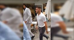 Javi Gal�n, a su llegada a A Sede tras su regreso al Celta.