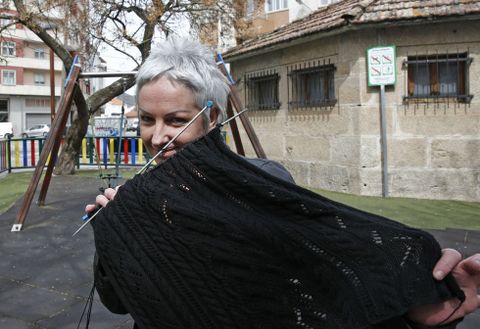 Marisa Ant�nez empez� a calcetar muy joven porque no encontraba ropa negra que le gustara. 