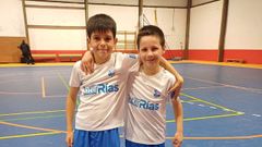 Los alevines Mateo Cortizas y Hugo Luaces