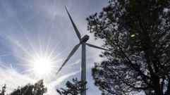 Imagen de archivo de un aerogenerador 