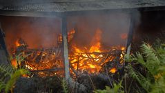 Incendio en el pol�gono industrial de Bergondo