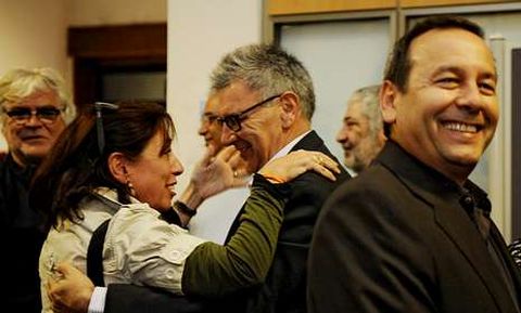 Cort�n (centro) y Garc�a Mata (derecha) lamentan los gastos que puede suponer el recurso.