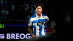 Mario Soriano, celebrando un gol al Mirand�s