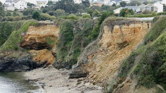 Desprendimientos en las playas de Foz